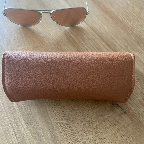 Rose Gold / Copper Ray-Ban Aviator Flash Lenses Sunglasses with Case - Picture 12 of 12